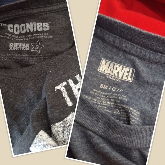 The Goonies Ripple Junction, Marvel Deadpool Both Size Small. - Picture 4 of 4